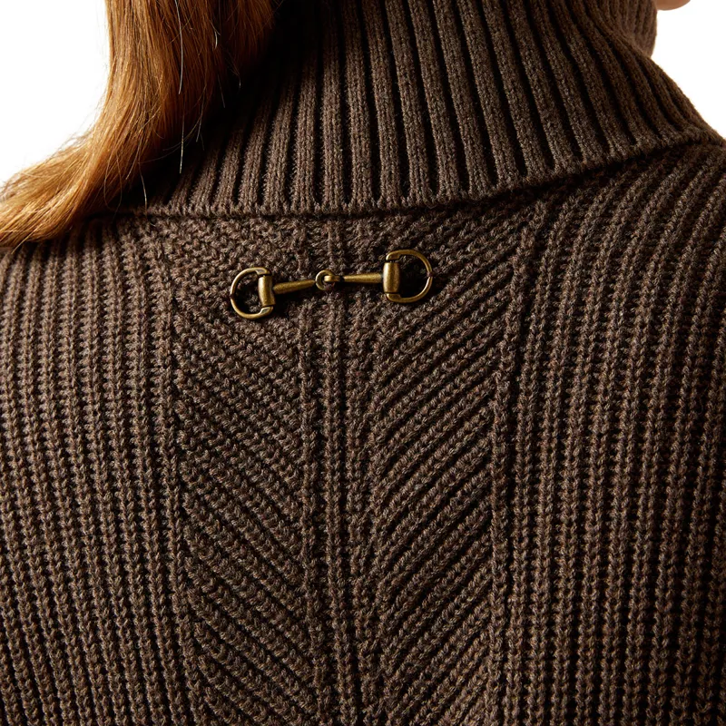 Ariat Country Lendal Womens Sweater - Coffee Brown Heather-4