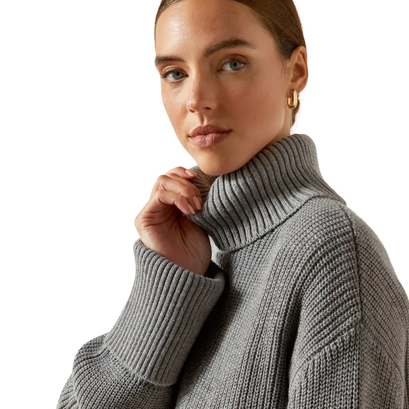 Ariat Country Lendal Womens Sweater - Heather Grey-2