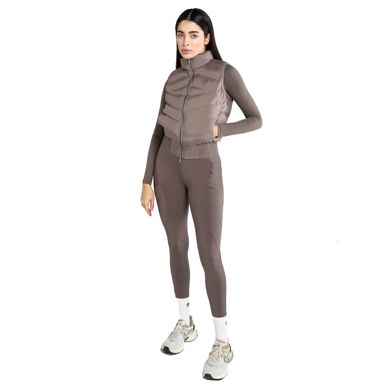 Aztec Diamond Lightweight Ladies Gilet - Fawn-3