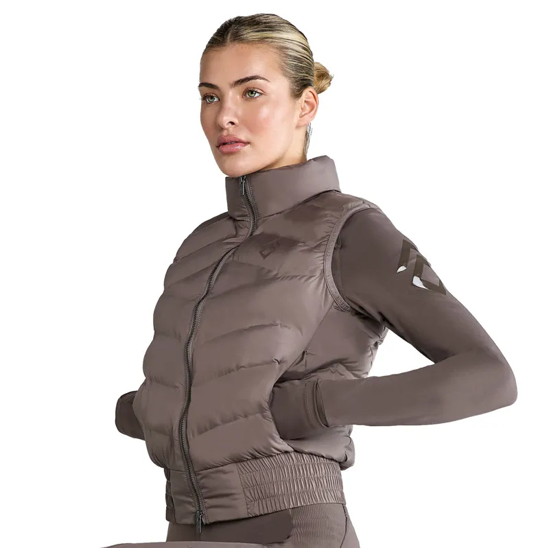 Aztec Diamond Lightweight Ladies Gilet - Fawn-6