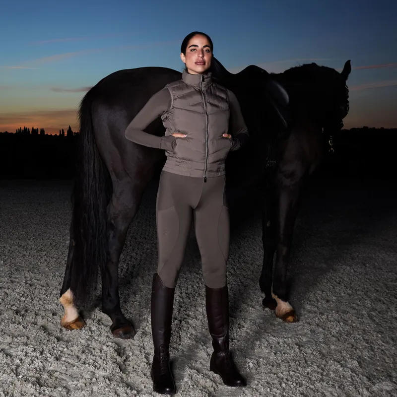 Aztec Diamond Lightweight Ladies Gilet - Fawn-9