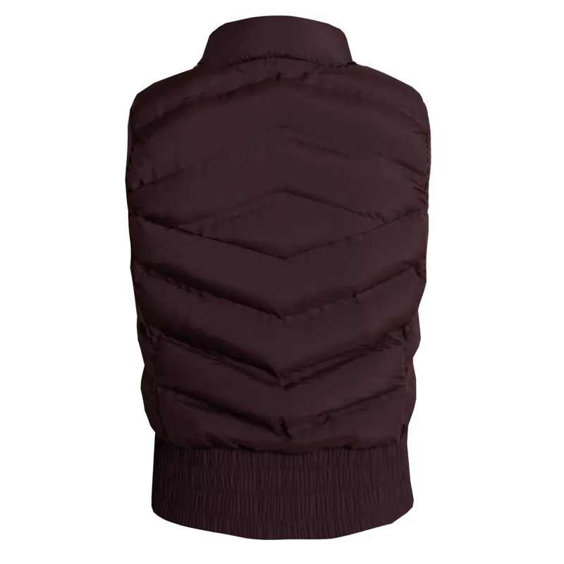 Aztec Diamond Lightweight Ladies Gilet - Deep Mauve-2