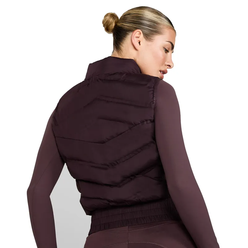 Aztec Diamond Lightweight Ladies Gilet - Deep Mauve-6