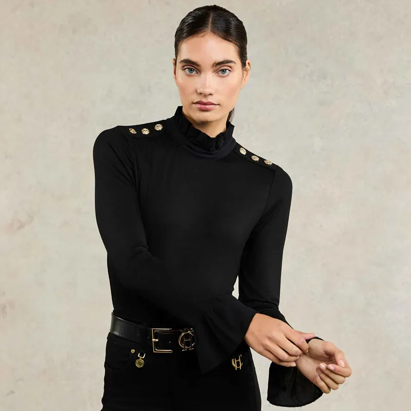 Holland Cooper Lilibet Ladies Jersey Tee - Black-1