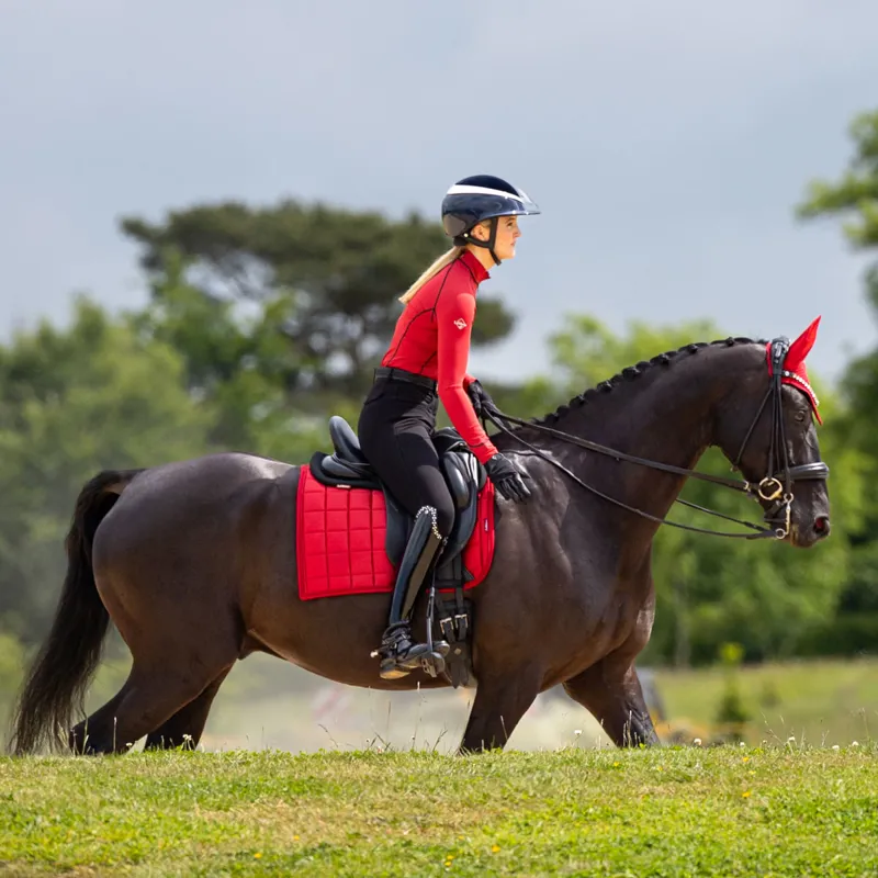 LeMieux Loire Classic Satin Dressage Square - Chilli-1