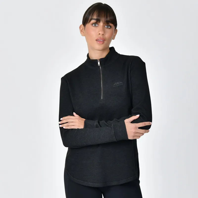 Weatherbeeta London Womens Long Sleeve Top - Black Marble-1