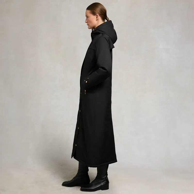 Holland Cooper Longline Womens Waterproof Training Coat - Black-5