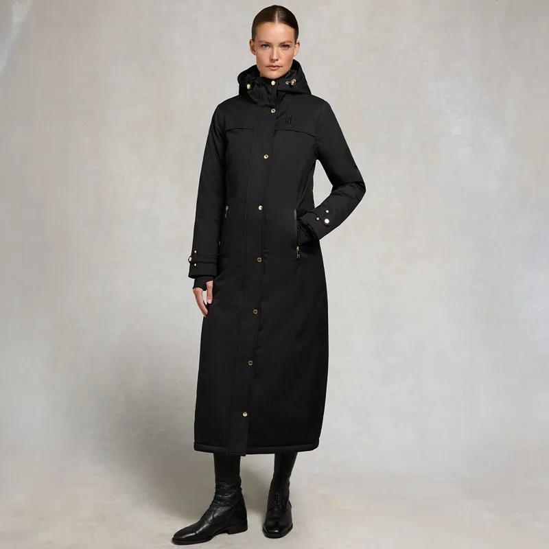 Holland Cooper Longline Womens Waterproof Training Coat - Black