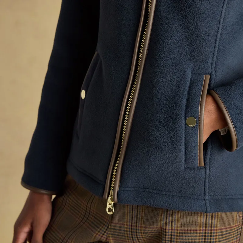 Joules Heritage Womens Full Zip Long Sleeve Fleece - Navy-6