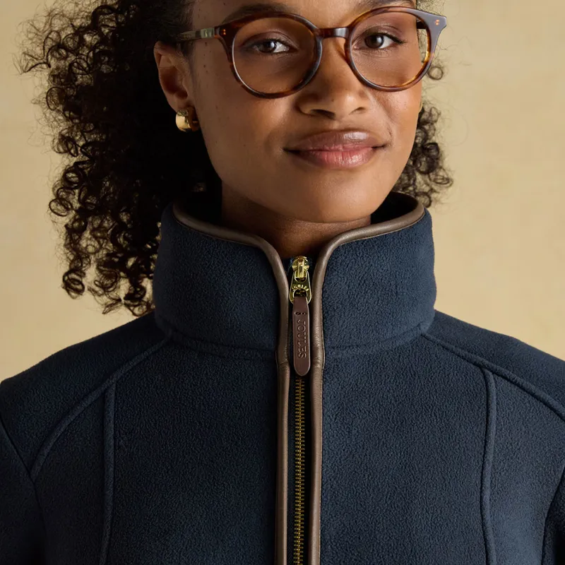 Joules Heritage Womens Full Zip Long Sleeve Fleece - Navy-5