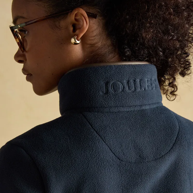 Joules Heritage Womens Full Zip Long Sleeve Fleece - Navy-2