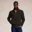 Holland Cooper Country Fleece Mens Quarter Zip Jumper - Khaki