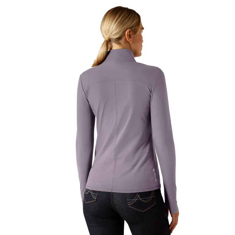 Ariat Lowell 3.0 1/4 Zip Womens Base Layer - Purple Ash-2