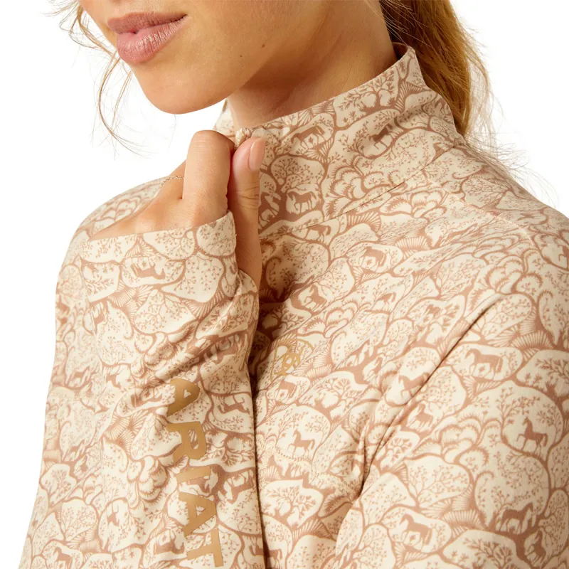 Ariat Lowell 3.0 1/4 Zip Ladies Base Layer - Land Of Horses-1