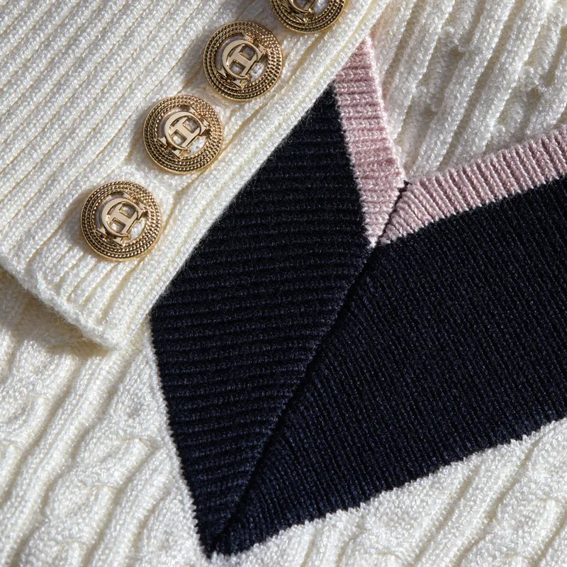 Holland Cooper Lucy Knit V-Neck Ladies Jumper - Natural-6