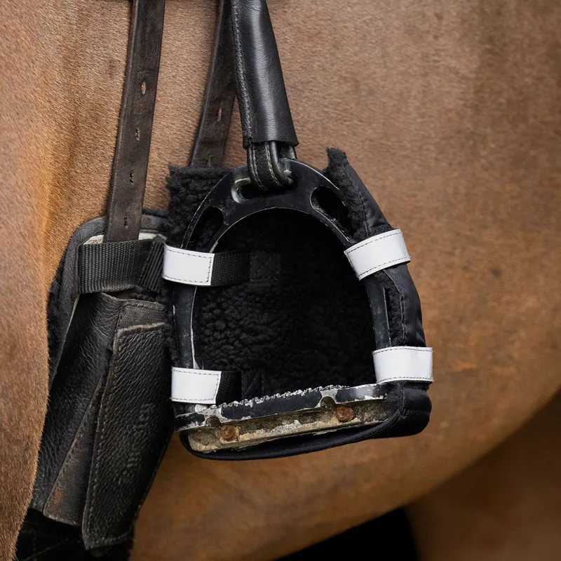 Imperial Riding Luminous Stirrup Toe Warmers - Black-3