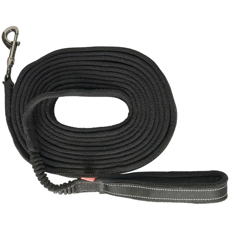 Imerial Riding Flexi Fleece Lunge Line - Black/Reflective