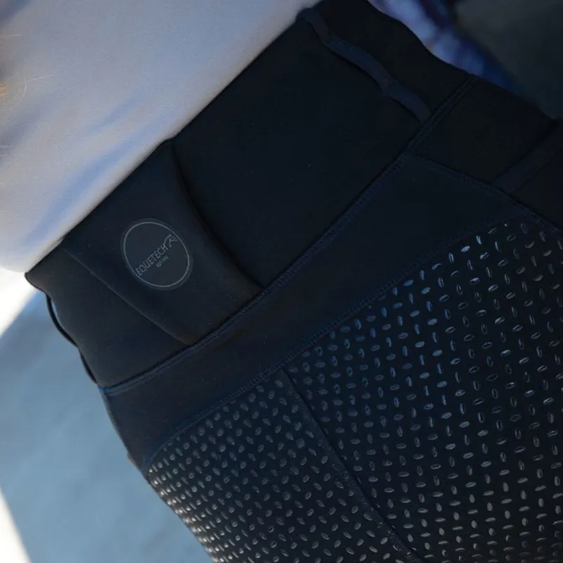 Equetech Luxe Winter Full Grip Womens Pull-On Breeches - Black-4