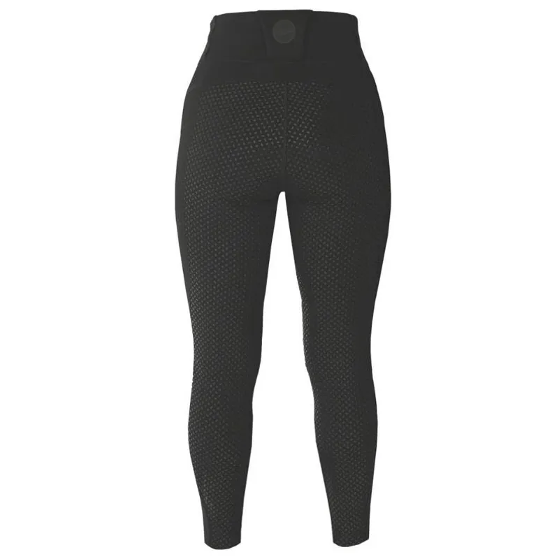 Equetech Luxe Winter Full Grip Womens Pull-On Breeches - Black-2