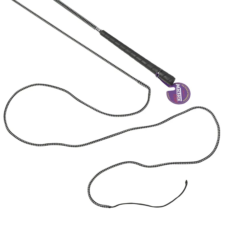 Mactack Diamond Lunge Whip - Silver/Black