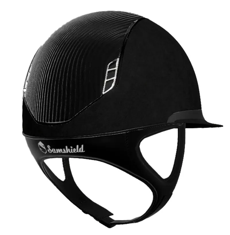 Samshield Miss Shield Premium 2.0 Alacantara Riding Hat - Black-1