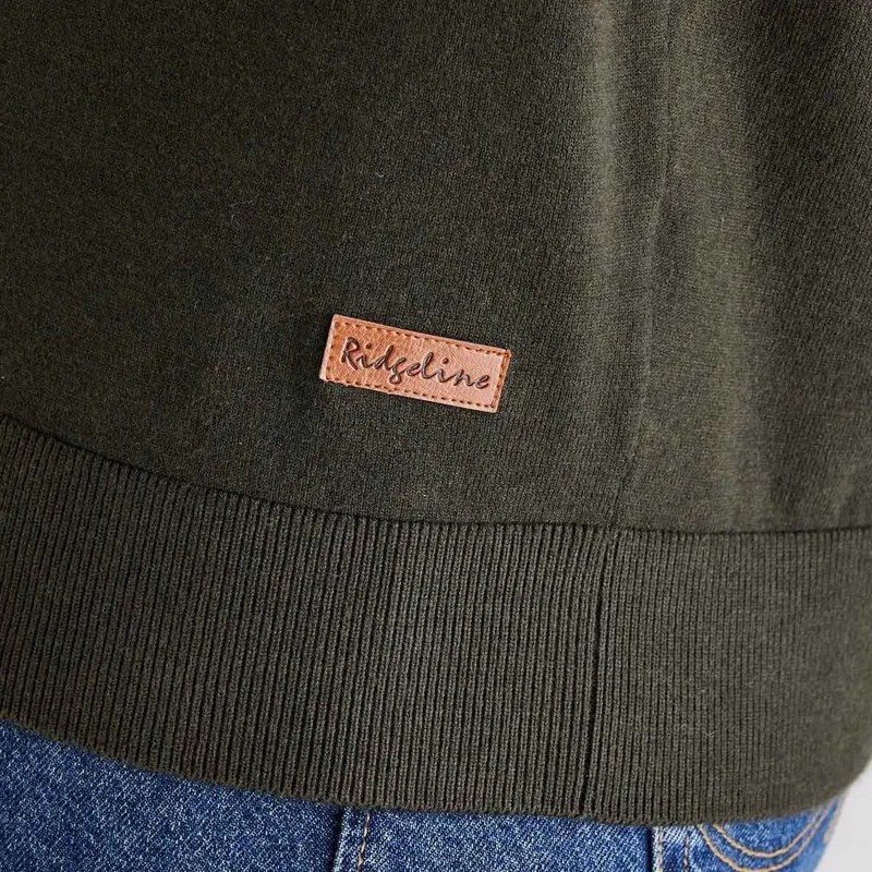 Ridgeline Hartland Mens Quarter Zip Fleece - Deep Forest-6