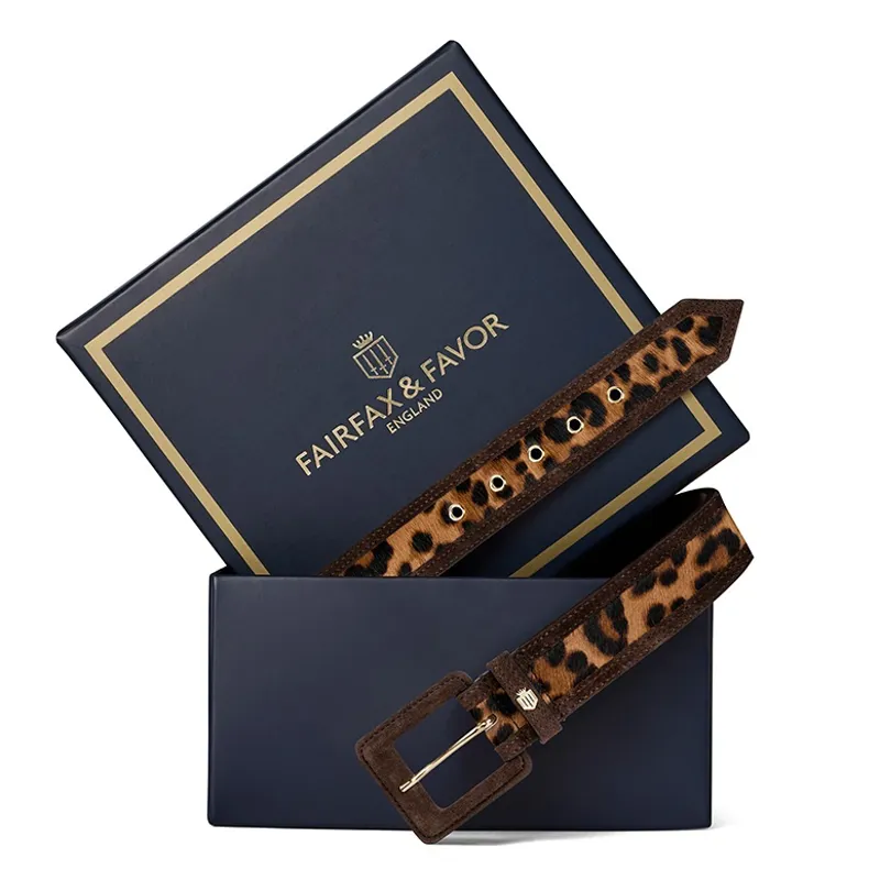 Fairfax and Favor Marseille Belt - Leopard Haircalf-2