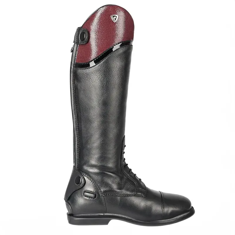Hy Equestrians Masera Junior Tall Riding Boots - Black/Oxblood