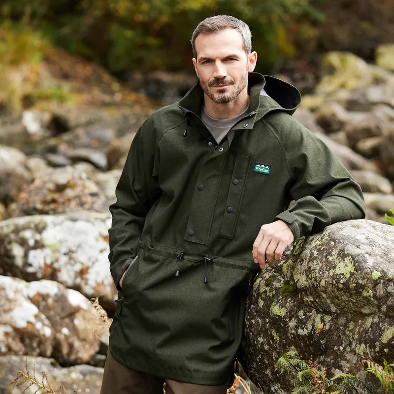 Ridgeline Monsoon Light Mens Waterproof Smock - Deep Forest-1