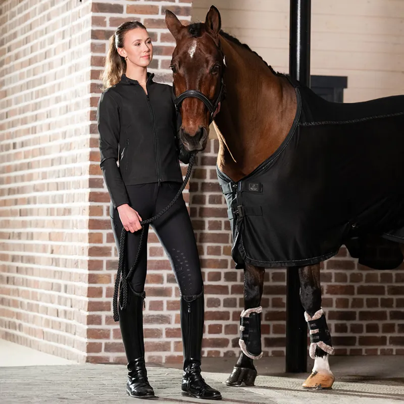 Eskadron Platinum Mesh Faux Fur Tendon Boots - Black-1