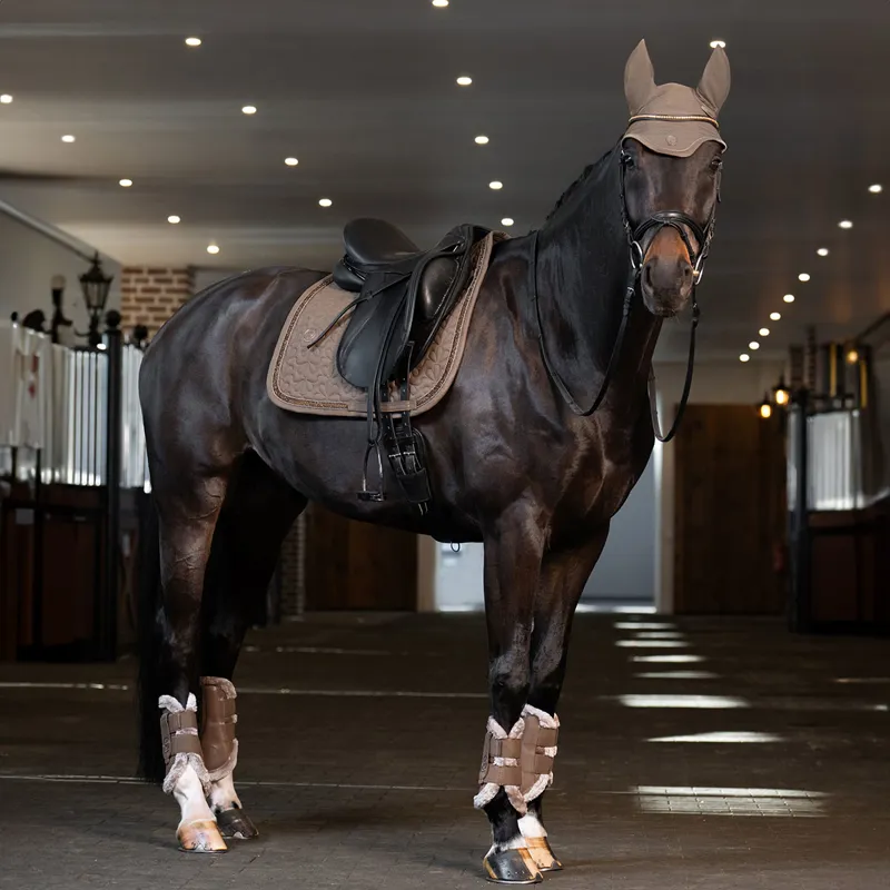 Eskadron Platinum Mesh Faux Fur Tendon Boots - Smokey Taupe-1