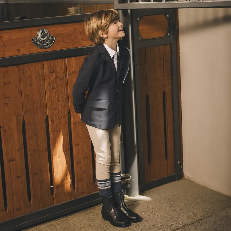 Kentucky Mexico Knee Grip Junior Boys Riding Tights - Beige-6