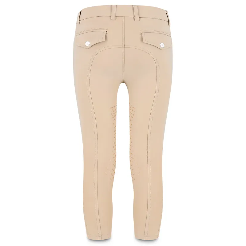 Kentucky Mexico Knee Grip Junior Boys Riding Tights - Beige-2
