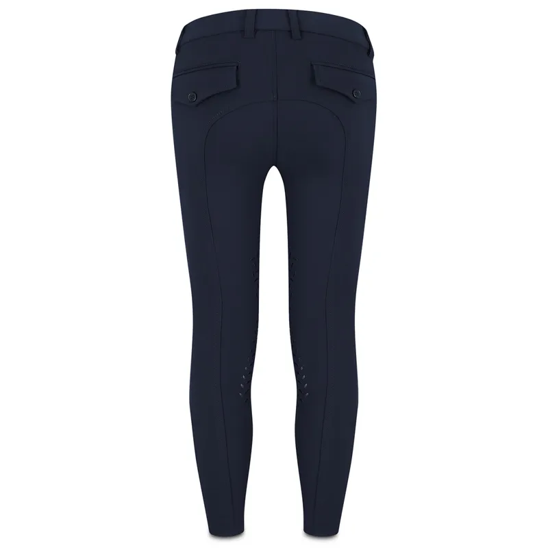 Kentucky Mexico Knee Grip Junior Boys Riding Tights - Navy-2