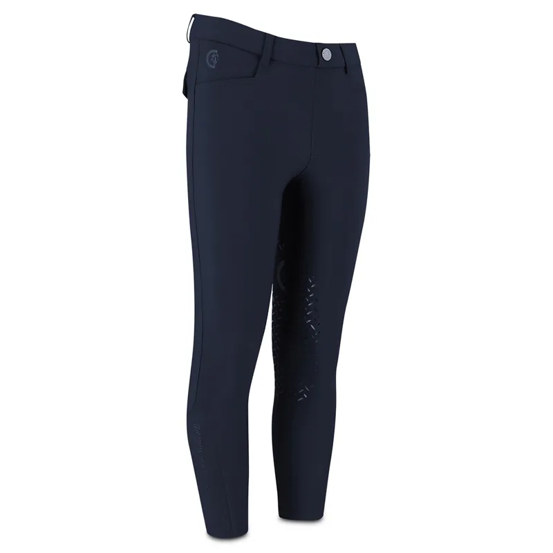 Kentucky Mexico Knee Grip Junior Boys Riding Tights - Navy