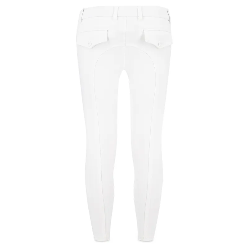 Kentucky Mexico Knee Grip Junior Boys Riding Tights - White-3