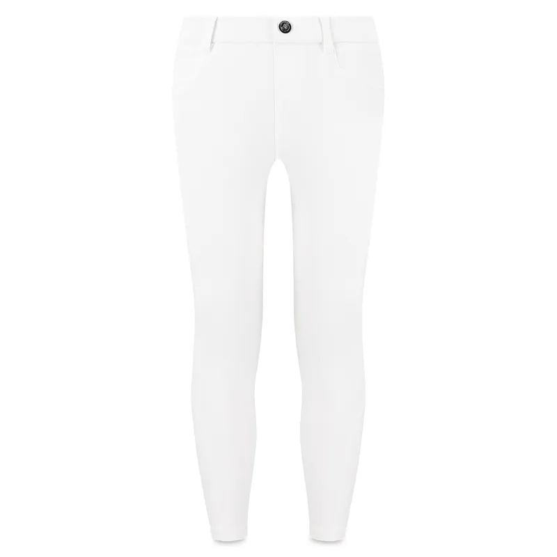 Kentucky Mexico Knee Grip Junior Boys Riding Tights - White-1
