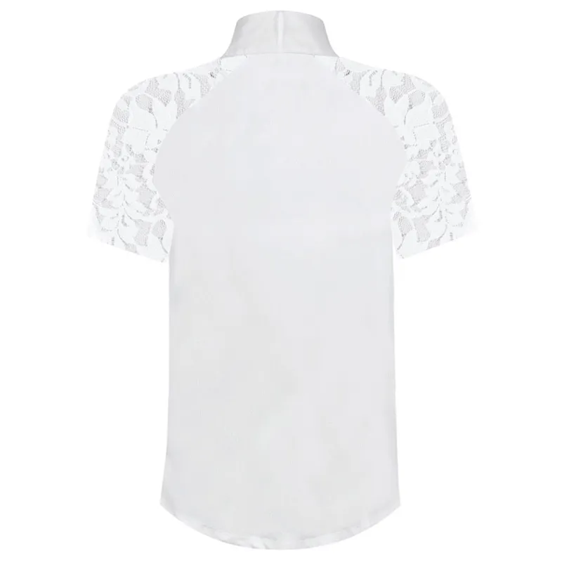 Equetech Mia Junior Girls Show Shirt - White-1