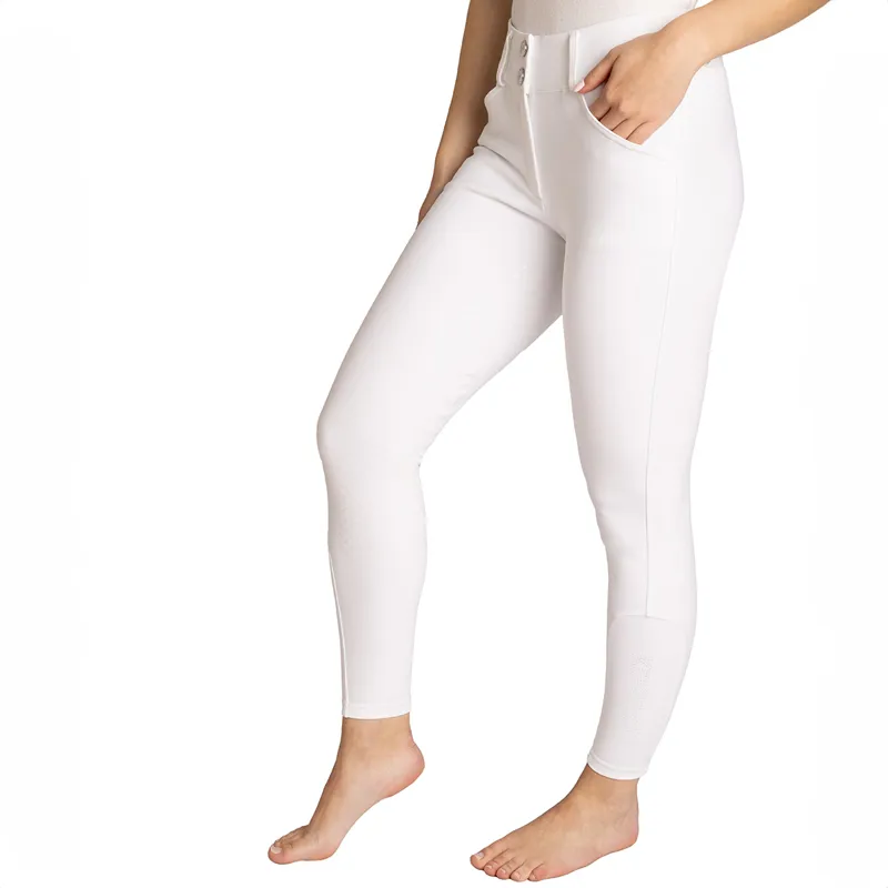 Kentucky Miami Full Grip Ladies Competition Breeches - White-4