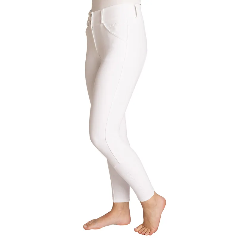 Kentucky Miami Full Grip Ladies Competition Breeches - White-3