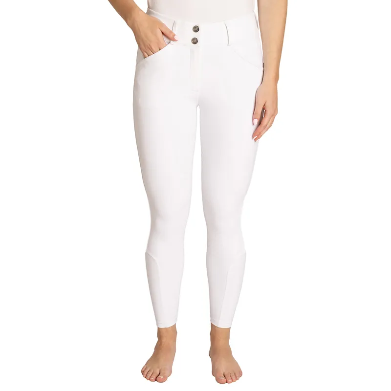 Kentucky Miami Full Grip Ladies Competition Breeches - White-2
