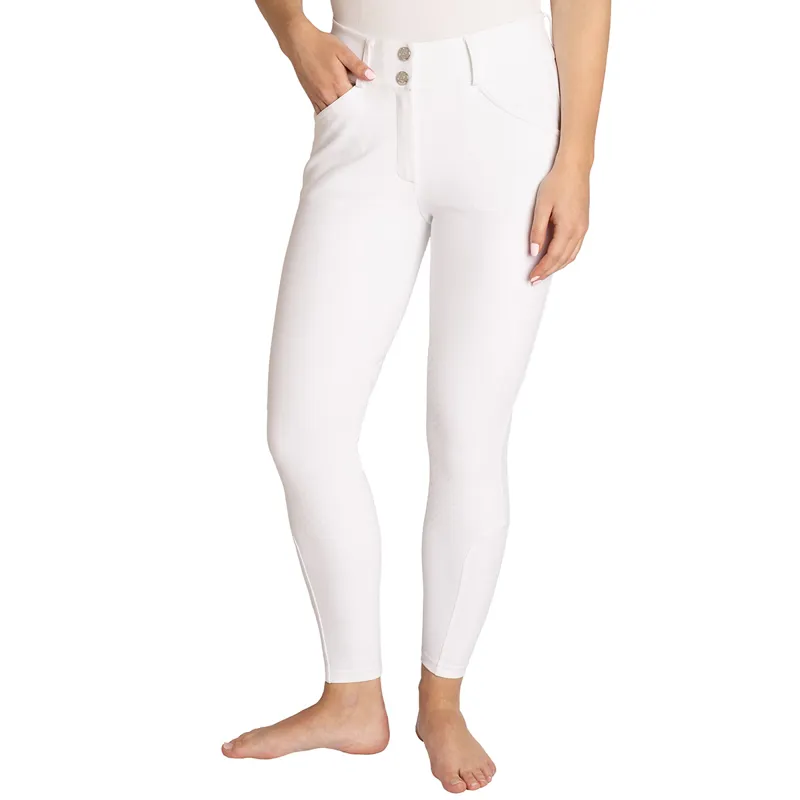 Kentucky Miami Full Grip Ladies Competition Breeches - White-1
