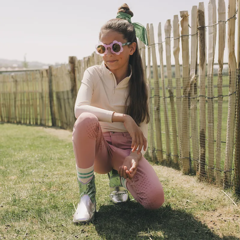 Kentucky Miami Junior Girls Knee Grip Breeches - Old Rose-8