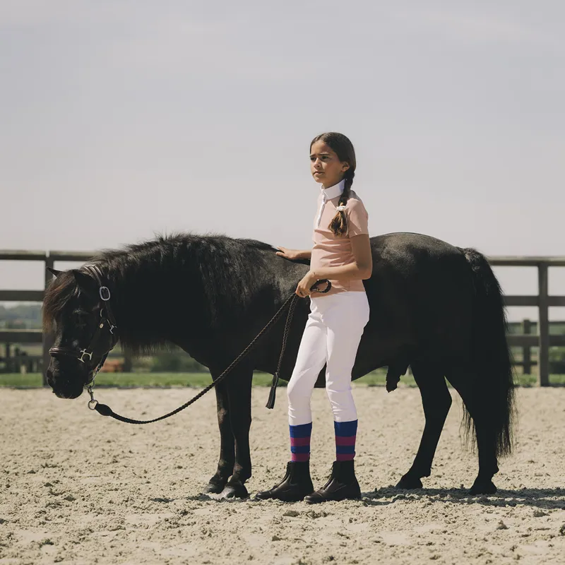 Kentucky Miami Junior Girls Knee Grip Breeches - White-8