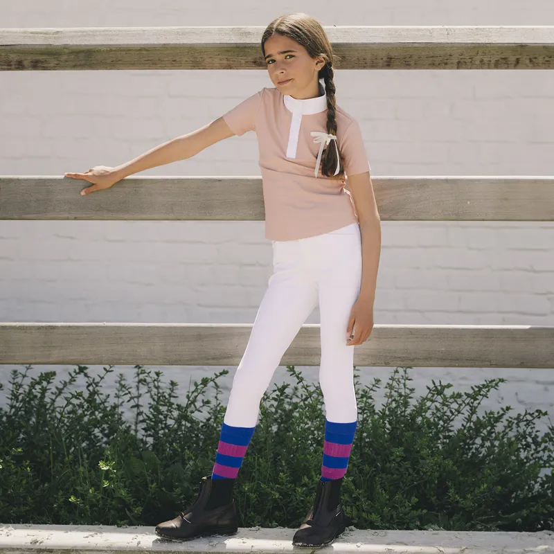 Kentucky Miami Junior Girls Knee Grip Breeches - White-7