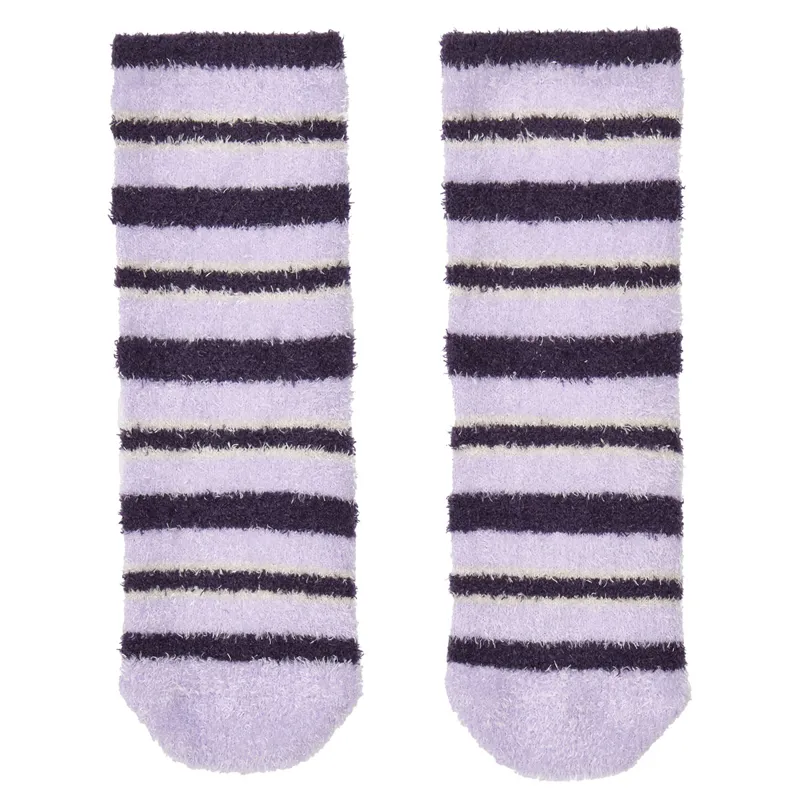 LeMieux Mini Sabrina Stripe Fluffies Junior Socks - Lilac-2