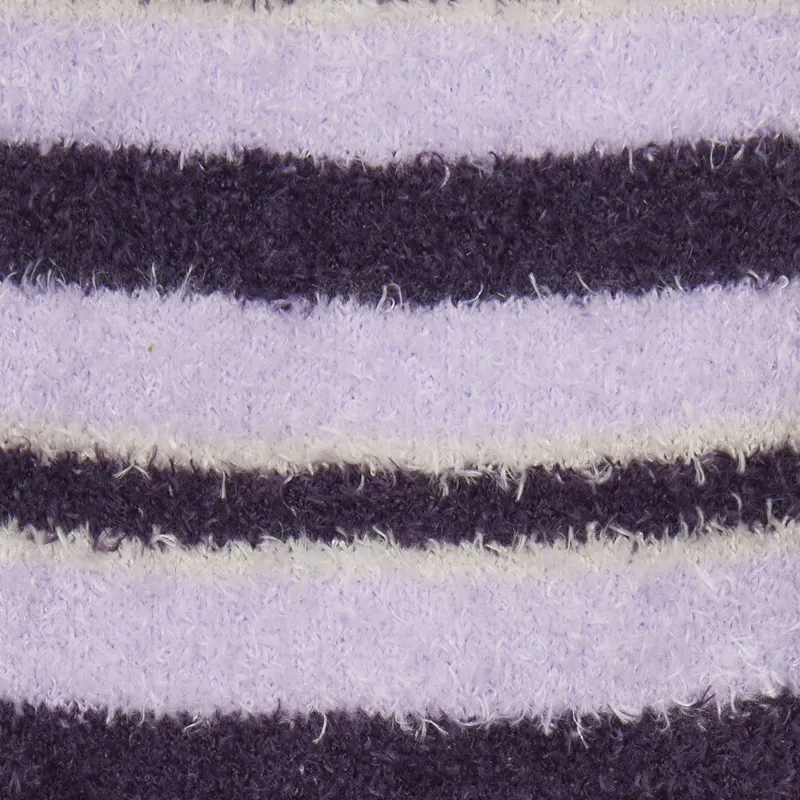 LeMieux Mini Sabrina Stripe Fluffies Junior Socks - Lilac-1