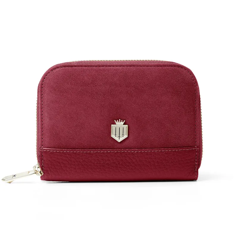 Fairfax and Favor Mini Salisbury Purse - Cherry Suede
