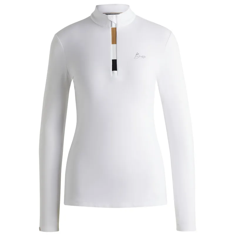BOSS Equestrian Minou Womens Training Show Shirt - White-5