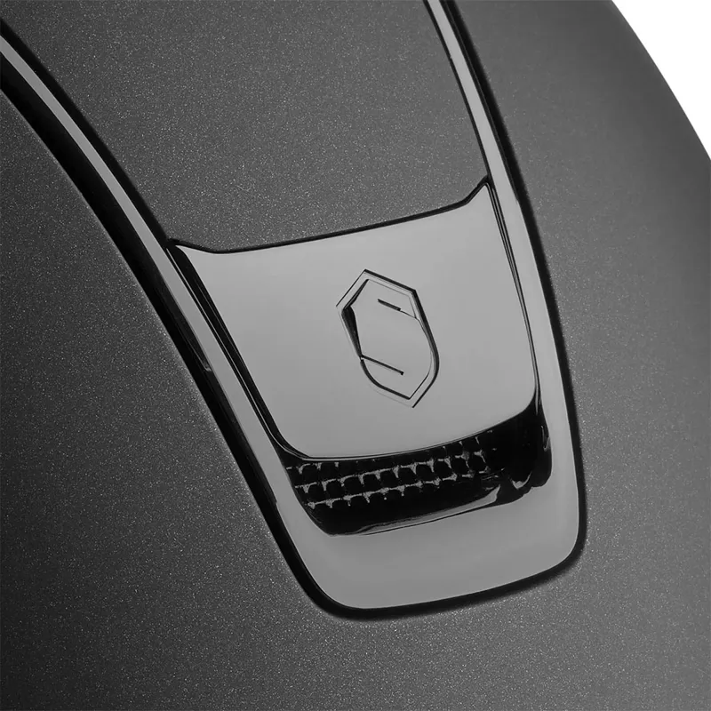 Samshield Miss Shield Shadowmatt 2.0 Hat with Dressage Harness - Black-1